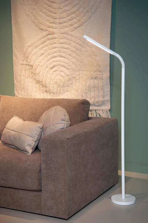 Lucide GILLY - Rechargeable Floor reading lamp - Battery pack - LED Dim. - 1x6W 2700K - White - atmosphere 1